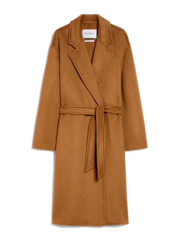 Melinda cashmere midi coat with belt Mesh Canvas Denim