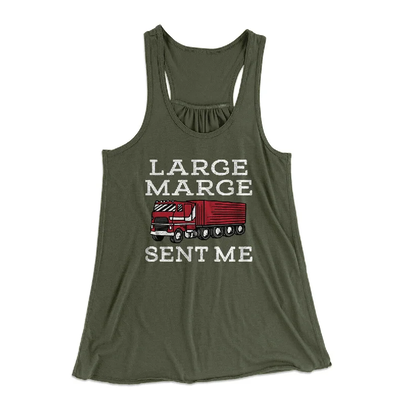Large Marge Sent Me Women's Flowey Racerback Tank Top cute tank top