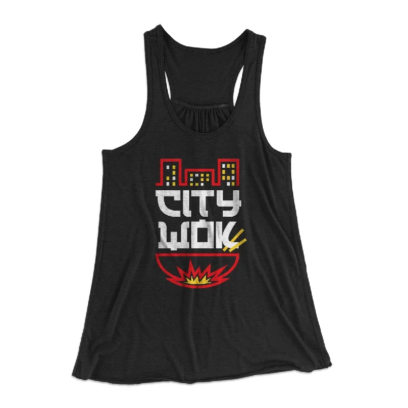 City Wok Women's Flowey Tank Top turquoise tank top