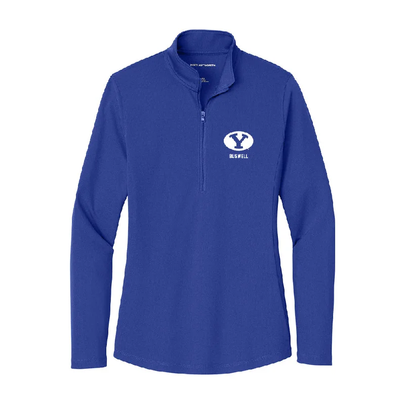 BYU - NCAA Women's Track & Field : Tessa Buswell - Women's Lightweight Quarter Zip Jacket Herringbone Jacket Checkered Jacket Solid Jacket BYU - NCAA Women's Track & Field : Tessa Buswell - Women's Lightweight Quarter Zip Jacket Herringbone Jacket Checkered Jacket Solid Jacket