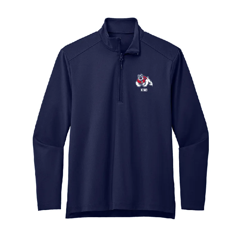 Fresno State - NCAA Women's Track & Field : Victoria Nino - Premium Quarter Zip Jacket Plaid Jacket Tartan Jacket Houndstooth Jacket Fresno State - NCAA Women's Track & Field : Victoria Nino - Premium Quarter Zip Jacket Plaid Jacket Tartan Jacket Houndstooth Jacket