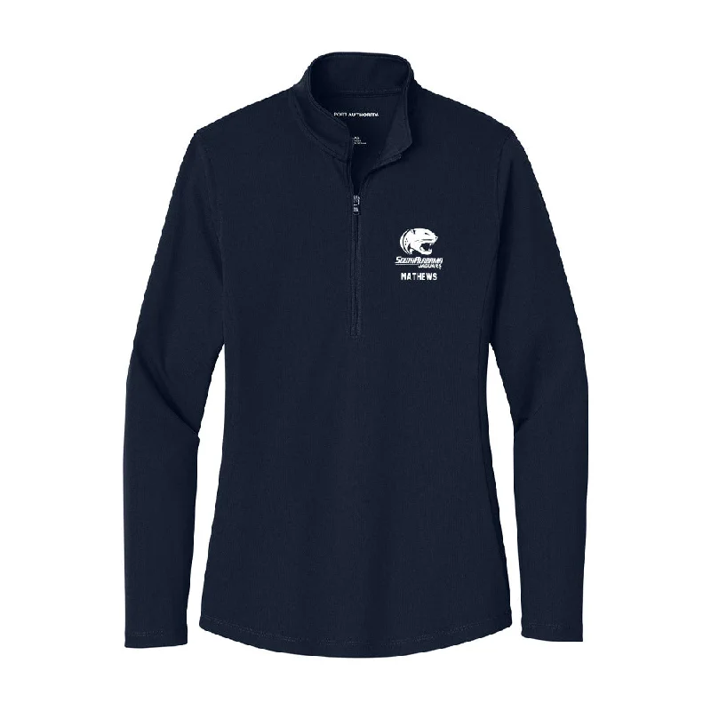 South Alabama - NCAA Women's Track & Field : Morgan Mathews - Women's Lightweight Quarter Zip Jacket Lace Jacket Ribbed Jacket Sequined Jacket