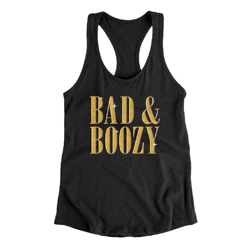 Bad And Boozy Women's Racerback Tank loose fit tank