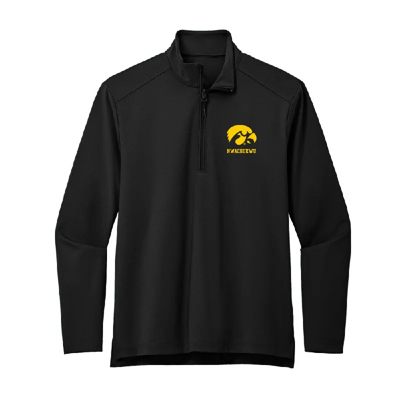 Iowa - NCAA Women's Track & Field : Chioma Nwachukwu - Premium Quarter Zip Jacket One-Shoulder Jacket Off-the-Shoulder Jacket Asymmetrical Jacket Iowa - NCAA Women's Track & Field : Chioma Nwachukwu - Premium Quarter Zip Jacket One-Shoulder Jacket Off-the-Shoulder Jacket Asymmetrical Jacket
