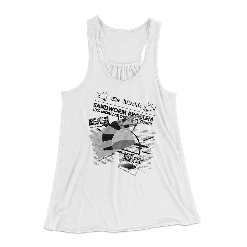 Sandworm Problem Increases Women's Flowey Tank Top scoop neck tank