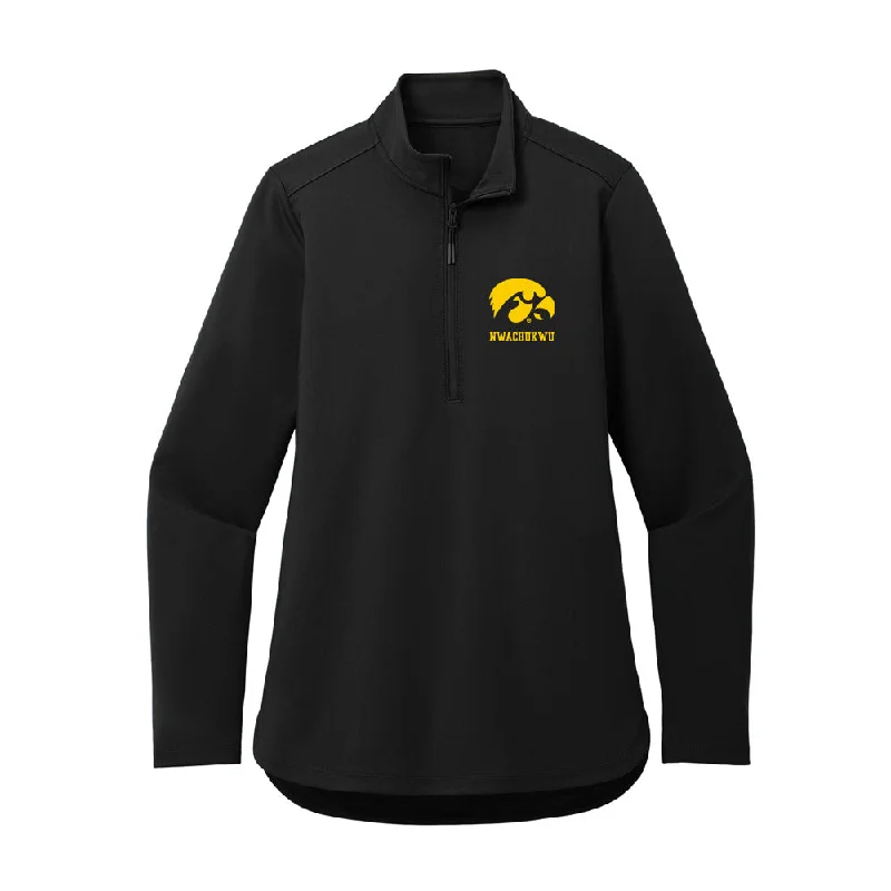 Iowa - NCAA Women's Track & Field : Chioma Nwachukwu - Women's Premium Quarter Zip Jacket Notch Collar Jacket Peter Pan Collar Jacket Cowl Neck Jacket Iowa - NCAA Women's Track & Field : Chioma Nwachukwu - Women's Premium Quarter Zip Jacket Notch Collar Jacket Peter Pan Collar Jacket Cowl Neck Jacket