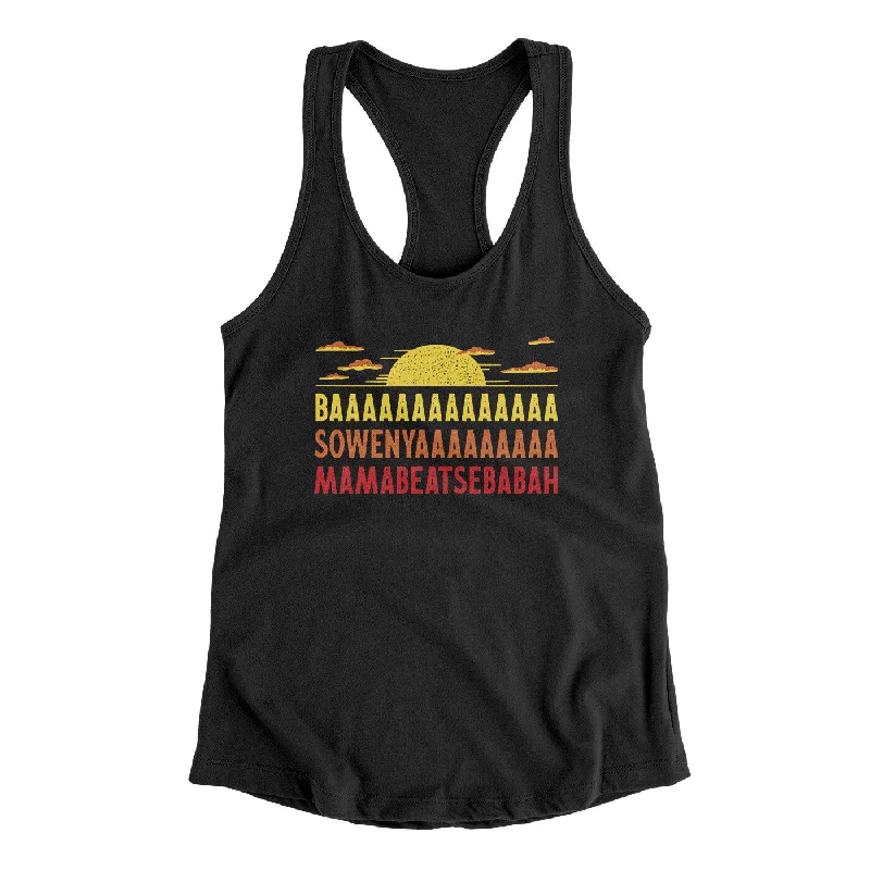 Baaasowenyaaamamabeatesbabah Women's Racerback Tank pastel tank top
