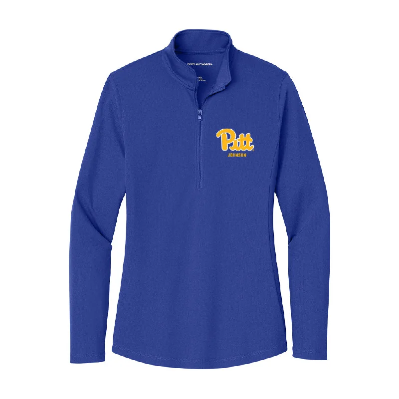 Pittsburgh - NCAA Women's Track & Field : Caleia Johnson - Women's Lightweight Quarter Zip Jacket Jersey Jacket Tulle Jacket Batik Jacket Pittsburgh - NCAA Women's Track & Field : Caleia Johnson - Women's Lightweight Quarter Zip Jacket Jersey Jacket Tulle Jacket Batik Jacket