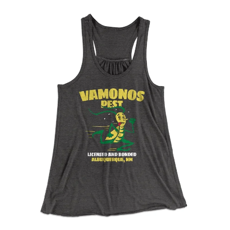 Vamonos Pest Control Women's Flowey Tank Top glitter tank top