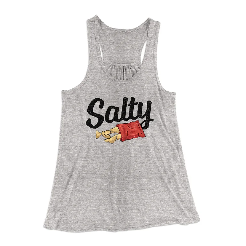 Salty Chips Funny Women's Flowey Racerback Tank Top scoop neck tank