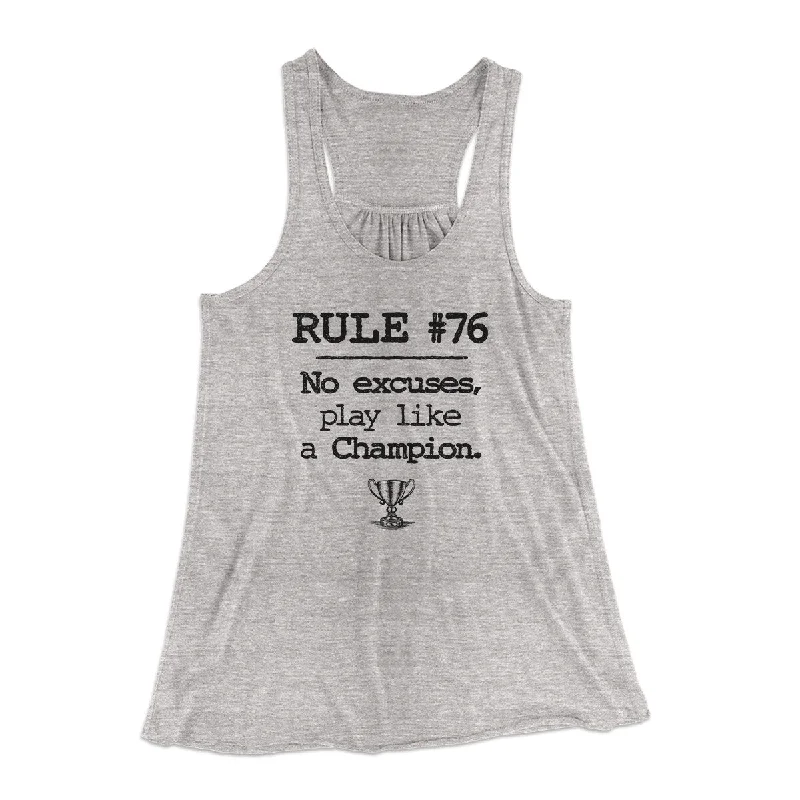 Rule 76 - No Excuses Women's Flowey Racerback Tank Top modal blend tank