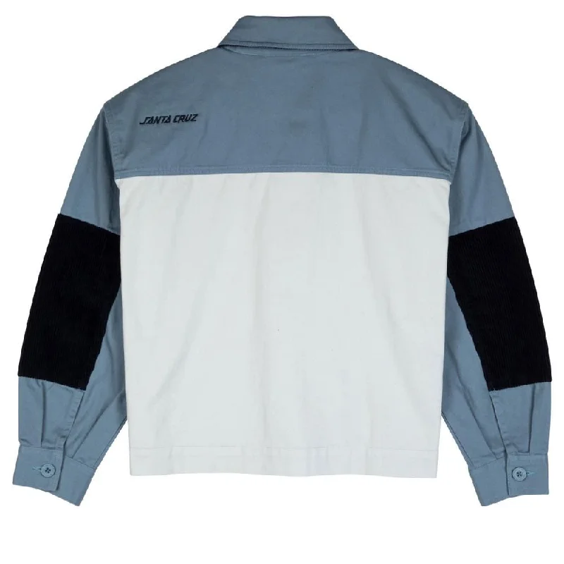 Santa Cruz Womens Jacket Nomad Overshirt - Sea Ice / Optic White Toggled Jacket Drawstring Jacket Belted Jacket Santa Cruz Womens Jacket Nomad Overshirt - Sea Ice / Optic White Toggled Jacket Drawstring Jacket Belted Jacket