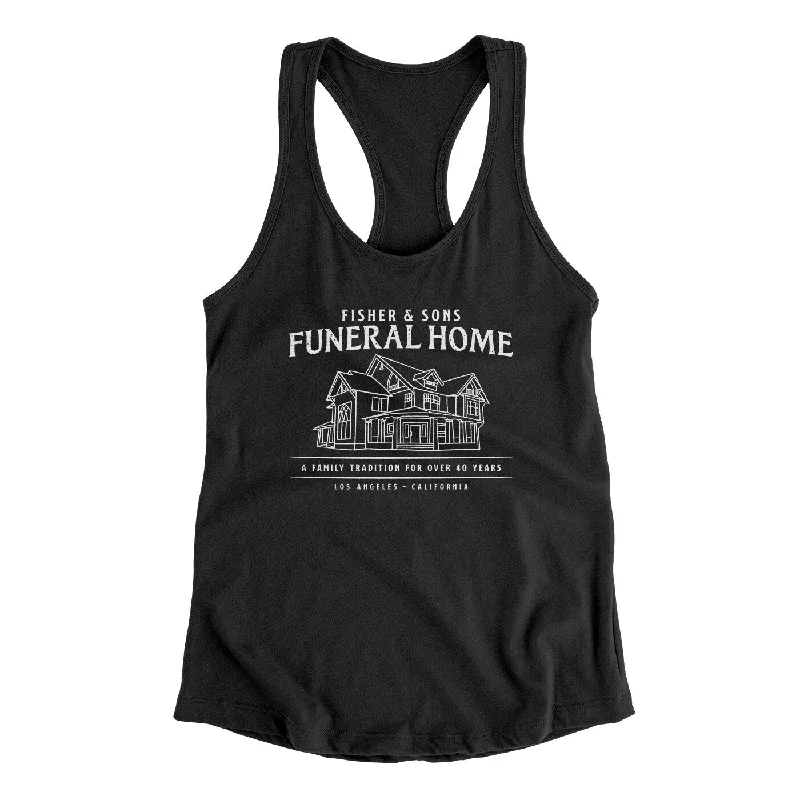 Fisher And Sons Funeral Home Women's Racerback Tank metallic tank top