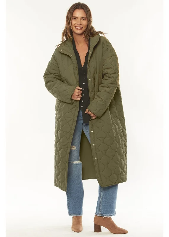 Amuse Society Comet Coat Denim Leather Suede