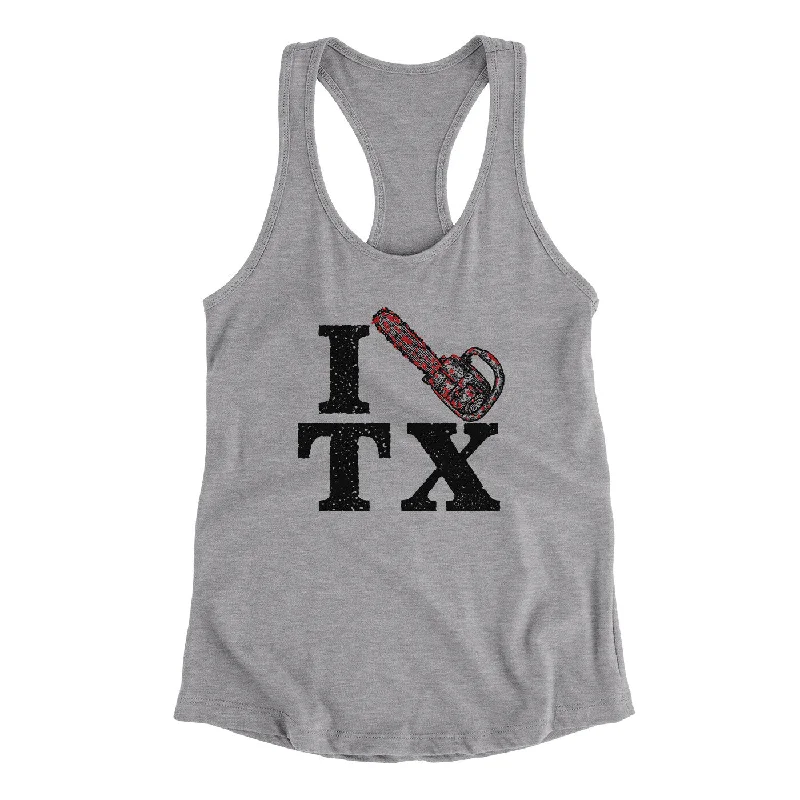 I Chainsaw Texas Women's Racerback Tank peekaboo tank top