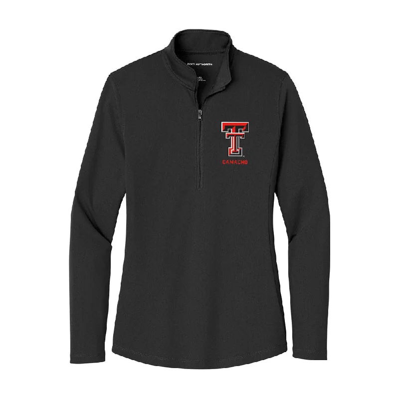 Texas Tech - NCAA Women's Track & Field : Savanna Camacho - Women's Lightweight Quarter Zip Jacket Print Jacket Jacquard Jacket Embroidered Jacket Texas Tech - NCAA Women's Track & Field : Savanna Camacho - Women's Lightweight Quarter Zip Jacket Print Jacket Jacquard Jacket Embroidered Jacket