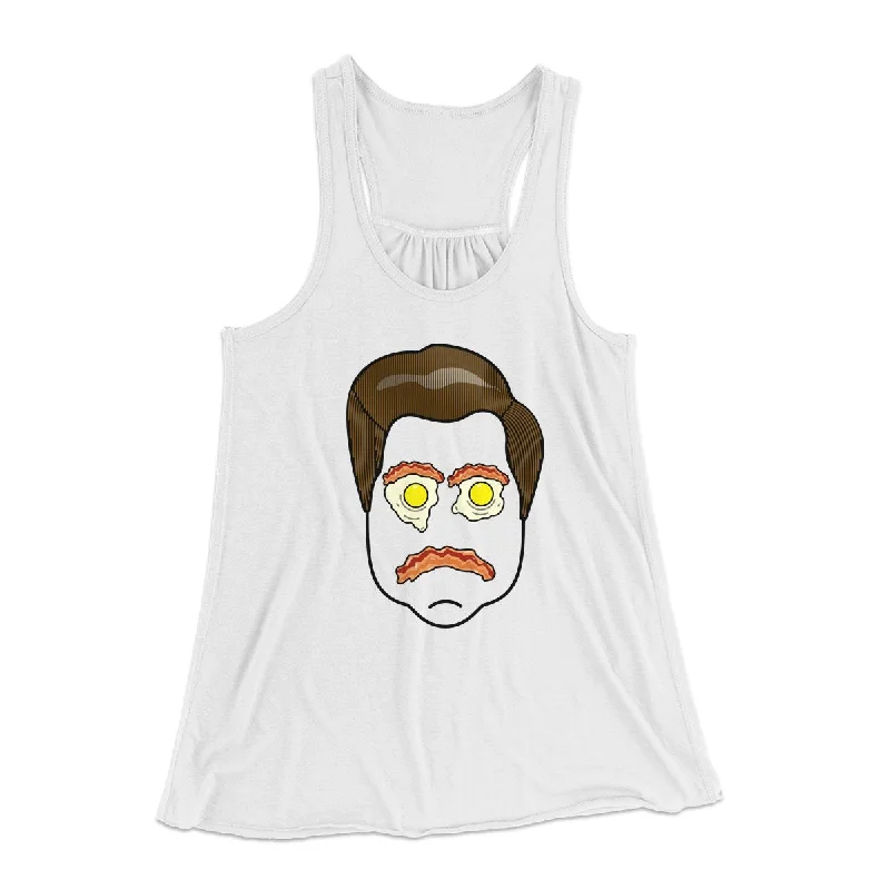 King of Breakfast Women's Flowey Tank Top halter tank top