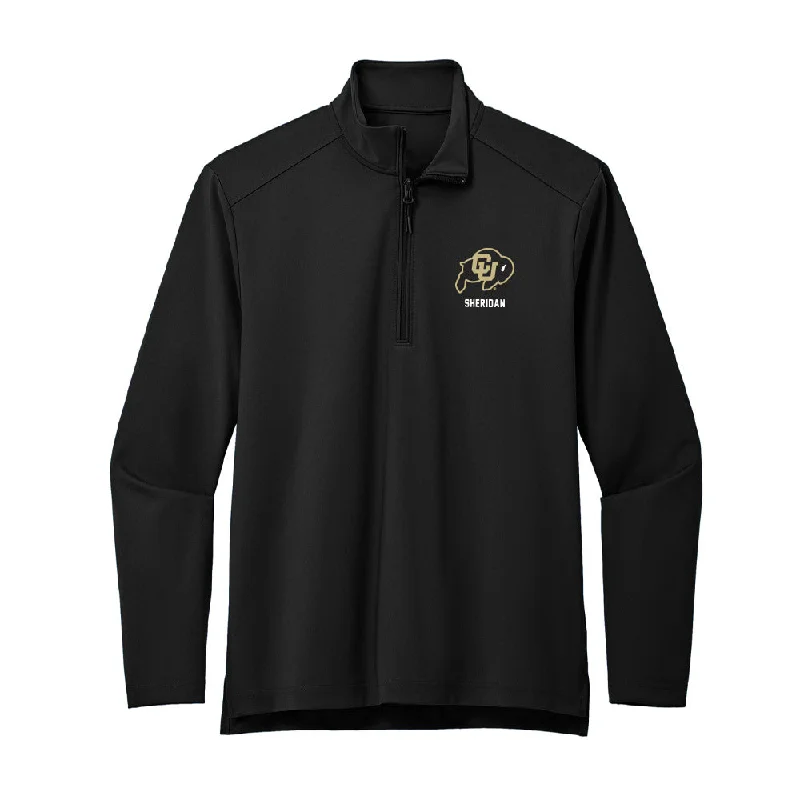 Colorado - NCAA Women's Track & Field : Olivia Sheridan - Premium Quarter Zip Jacket One-Shoulder Jacket Off-the-Shoulder Jacket Asymmetrical Jacket Colorado - NCAA Women's Track & Field : Olivia Sheridan - Premium Quarter Zip Jacket One-Shoulder Jacket Off-the-Shoulder Jacket Asymmetrical Jacket