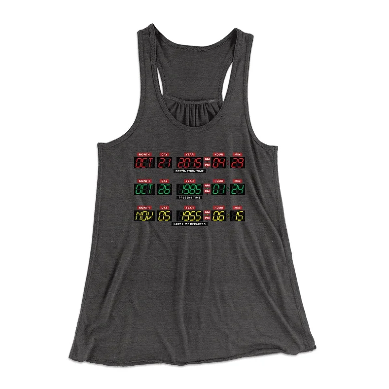 Time Machine Dashboard Women's Flowey Tank Top grey tank top