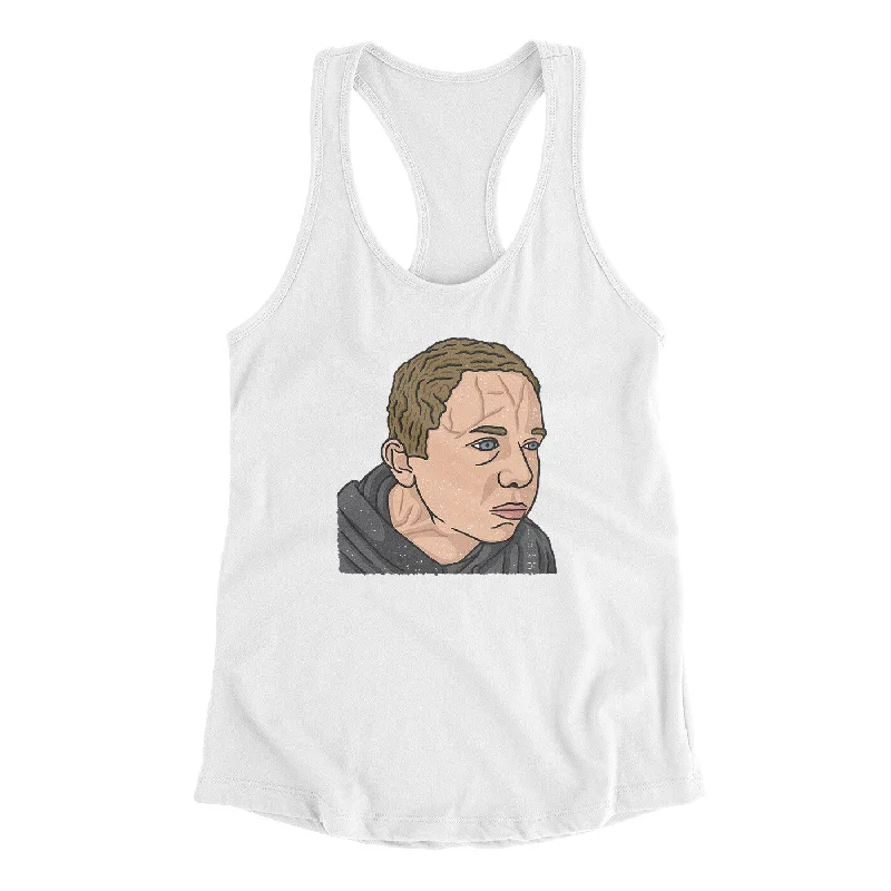 Bulging Forehead Vein Guy Meme Funny Women's Racerback Tank peekaboo tank top