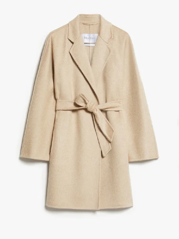 Harold short wrap coat in cashmere Bomber Jacket Denim Jacket Leather Jacket
