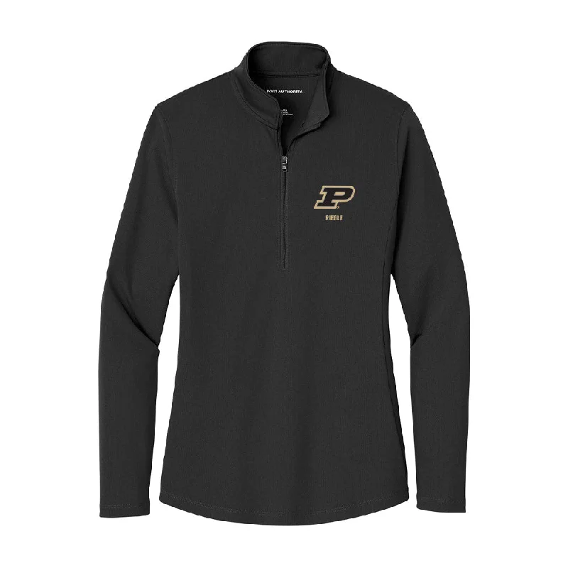 Purdue - NCAA Women's Track & Field : Melissa Riegle - Women's Lightweight Quarter Zip Jacket Chenille Fabric Brocade Fabric Lace Fabric Purdue - NCAA Women's Track & Field : Melissa Riegle - Women's Lightweight Quarter Zip Jacket Chenille Fabric Brocade Fabric Lace Fabric