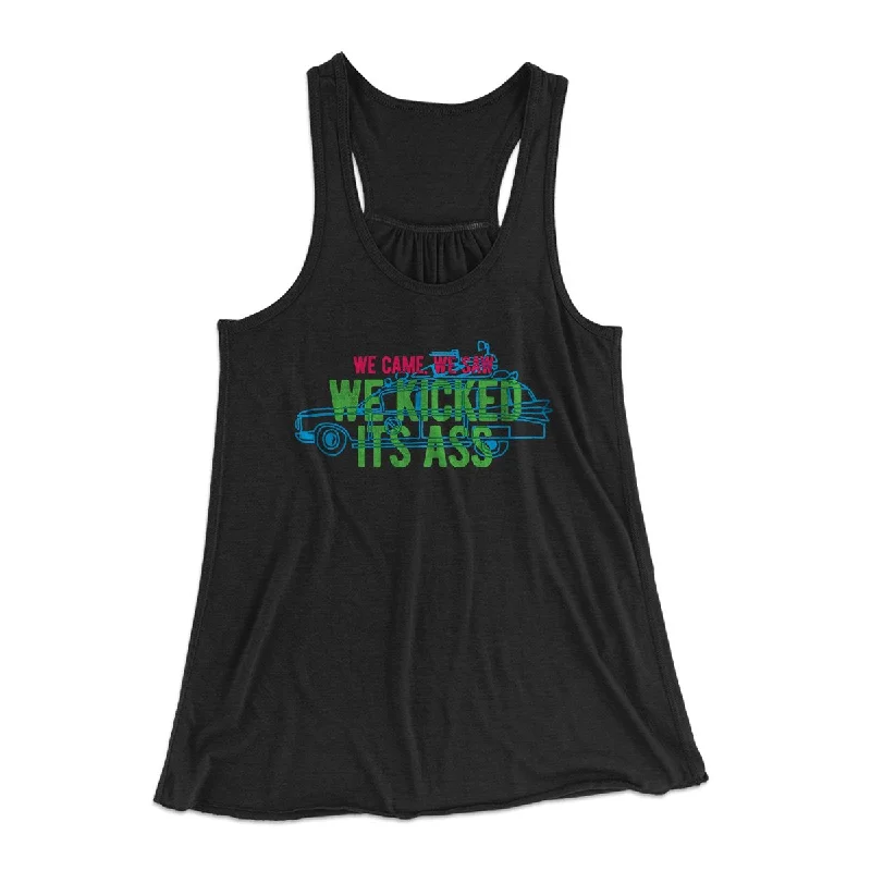 We Came, We Saw, We Kicked Its Ass Women's Flowey Tank Top striped tank top