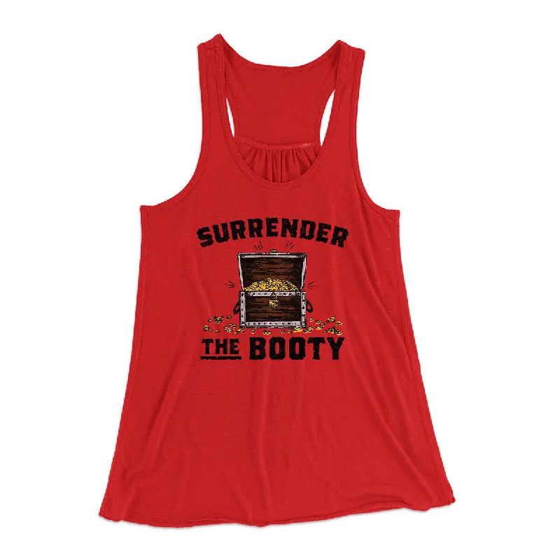 Surrender The Booty Women's Flowey Racerback Tank Top sheer tank top