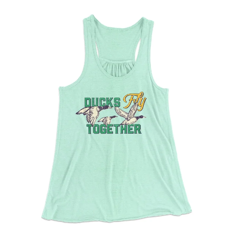 Ducks Fly Together Women's Flowey Tank Top spandex blend tank