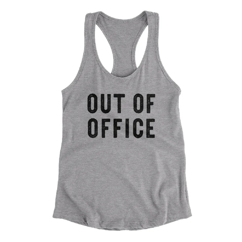 Out Of Office Funny Women's Racerback Tank crossback tank top