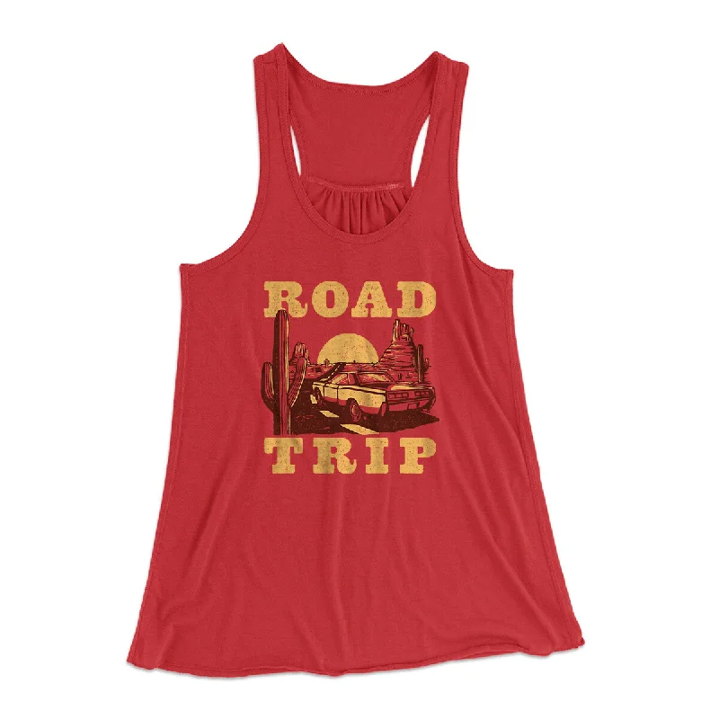 Road Trip Women's Flowey Racerback Tank Top cherry red tank