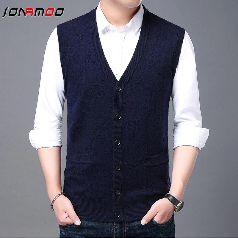 New Knitted Cardigan Tank Top Notch Collar Peter Pan Collar Cowl Neck