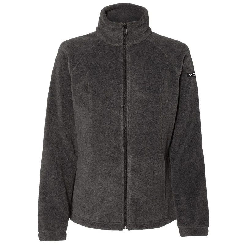 Columbia Women's Charcoal Heather Benton Springs Fleece Full-Zip Jacket Belted Jacket Elasticated Jacket Padded Jacket Columbia Women's Charcoal Heather Benton Springs Fleece Full-Zip Jacket Belted Jacket Elasticated Jacket Padded Jacket