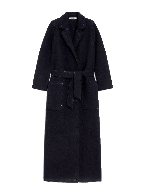 Jene wool and cashmere knit coat Cape Coat Herringbone Coat Tweed Coat