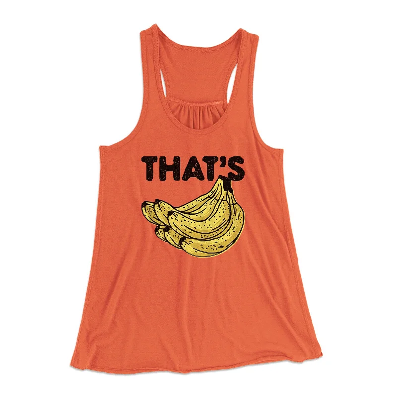 That's Bananas Funny Women's Flowey Racerback Tank Top black tank top