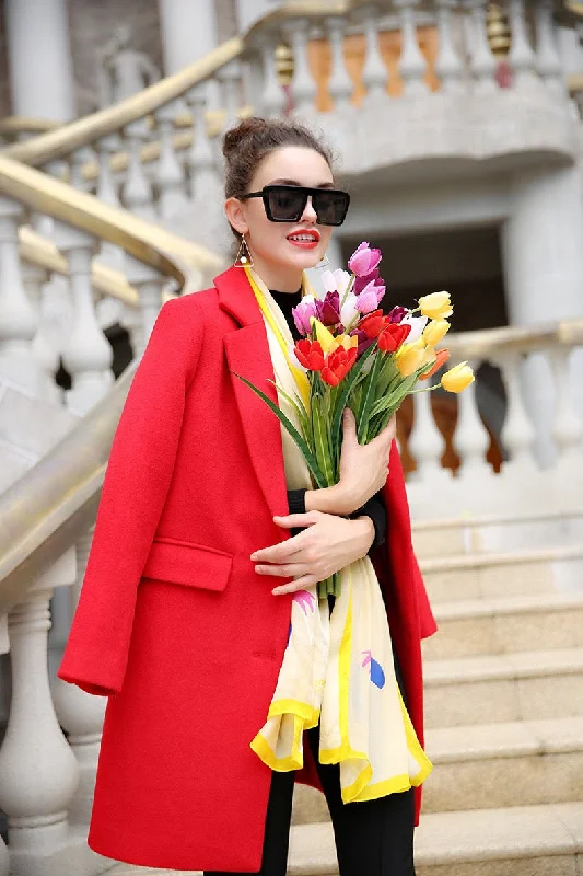 Chelsea Wool Coat Buttoned Toggled Snapped