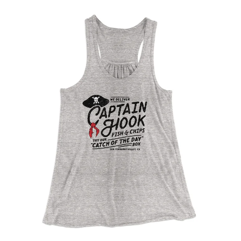 Captain Hook Fish And Chips Women's Flowey Racerback Tank Top casual tank top