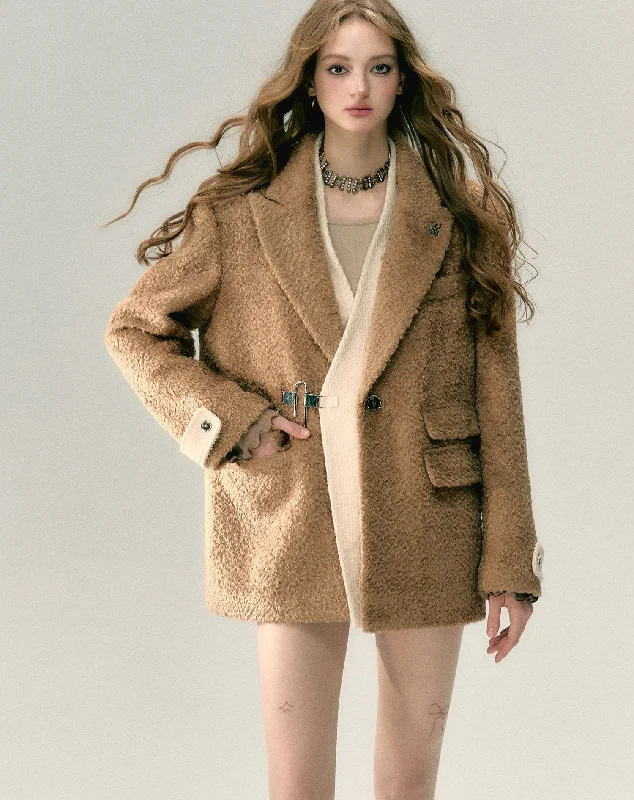 Woolen Oversized Winter Coat Anorak Windbreaker Fleece