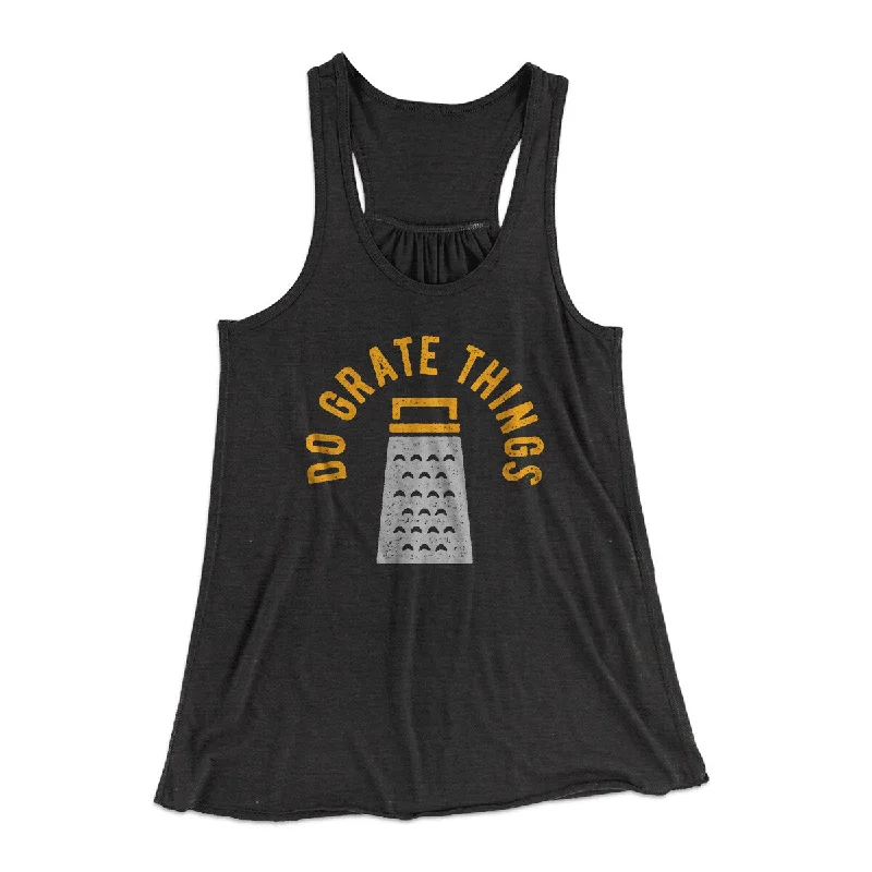 Do Grate Things Women's Flowey Racerback Tank Top cotton tank top