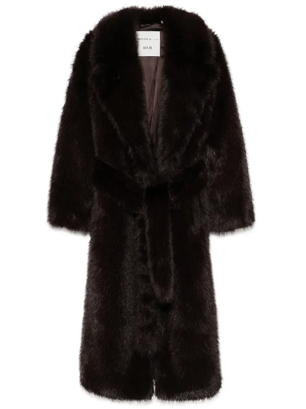 x Shoreditch Ski Club Ebony coat Raincoat Turtleneck Coat Wrap Coat