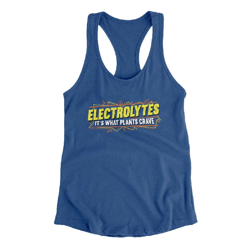 Electrolytes It’s What Plants Crave Women's Racerback Tank cropped tank top