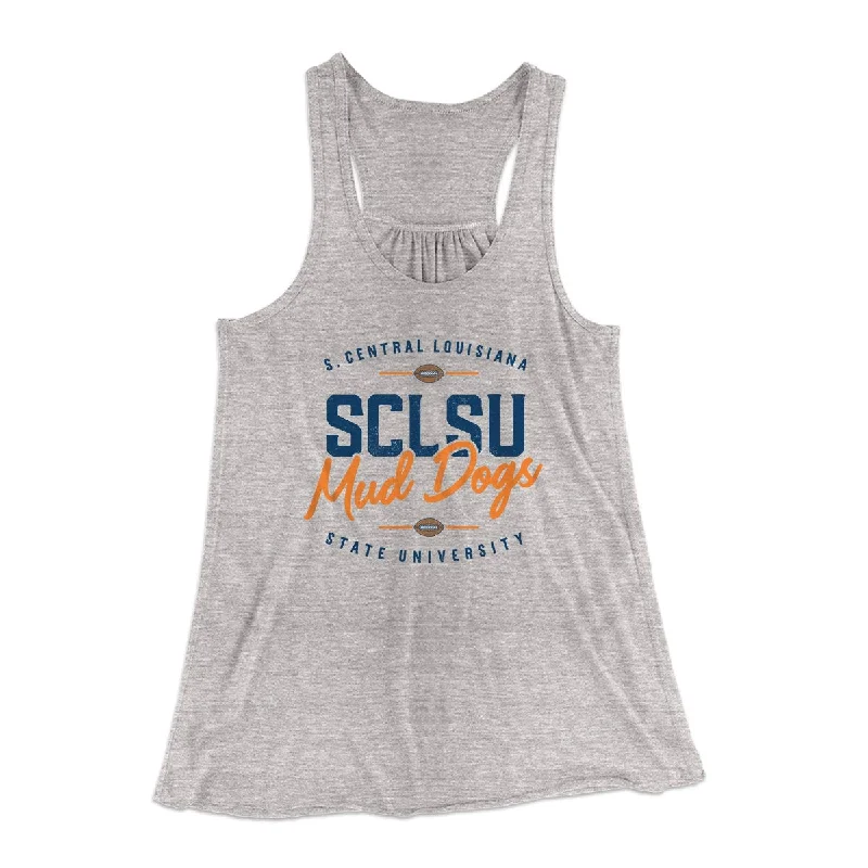 SCLSU Mud Dogs Football Women's Flowey Tank Top cozy tank top