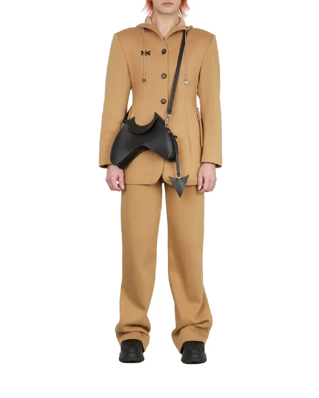 JACKET BROWN FLEECE Zip Front Button Front Snap Front