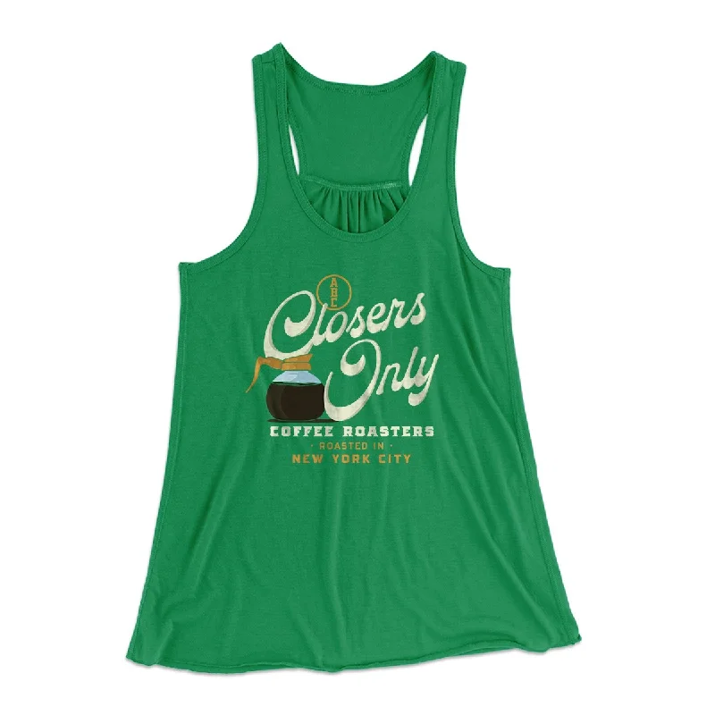 Closer's Coffee Women's Flowey Tank Top gym tank top