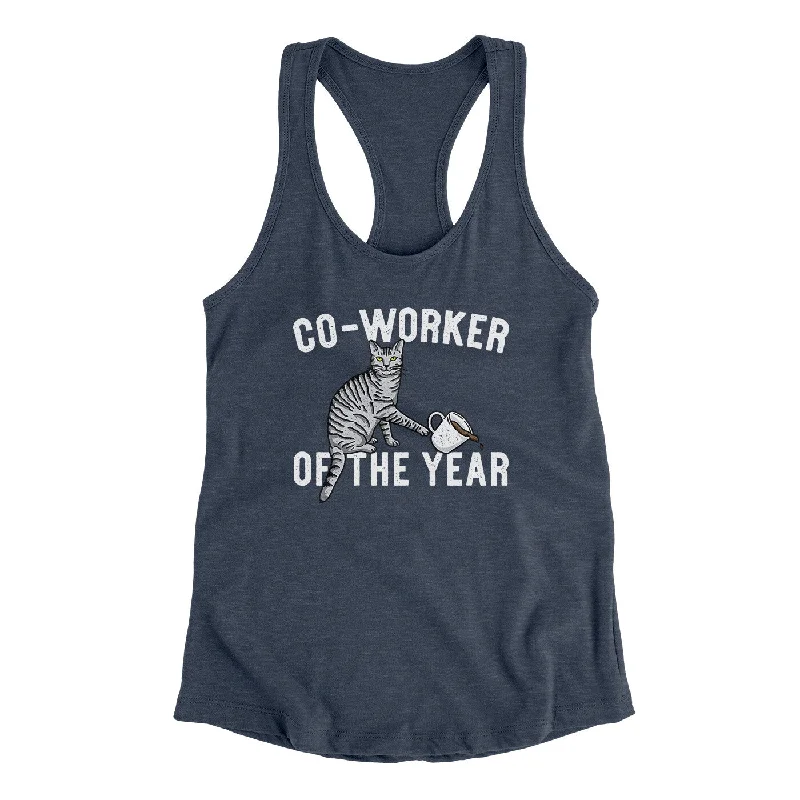 Co-Worker Of The Year Funny Women's Racerback Tank spandex blend tank