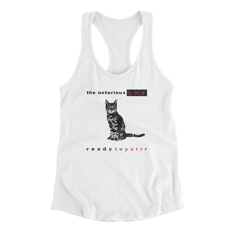 The Notorious Cat Women's Racerback Tank cherry red tank