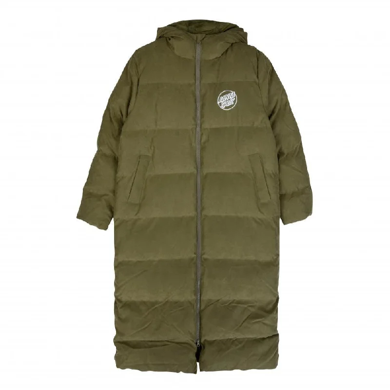 Santa Cruz Womens Jacket Demand Long Quilted Jacket - Khaki One-Shoulder Jacket Off-the-Shoulder Jacket Asymmetrical Jacket Santa Cruz Womens Jacket Demand Long Quilted Jacket - Khaki One-Shoulder Jacket Off-the-Shoulder Jacket Asymmetrical Jacket