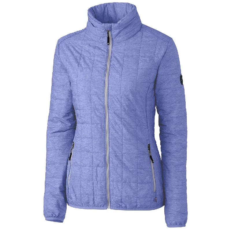 Cutter & Buck Women's Hyacinth Melange Rainier Jacket Elasticated Jacket Padded Jacket Insulated Jacket