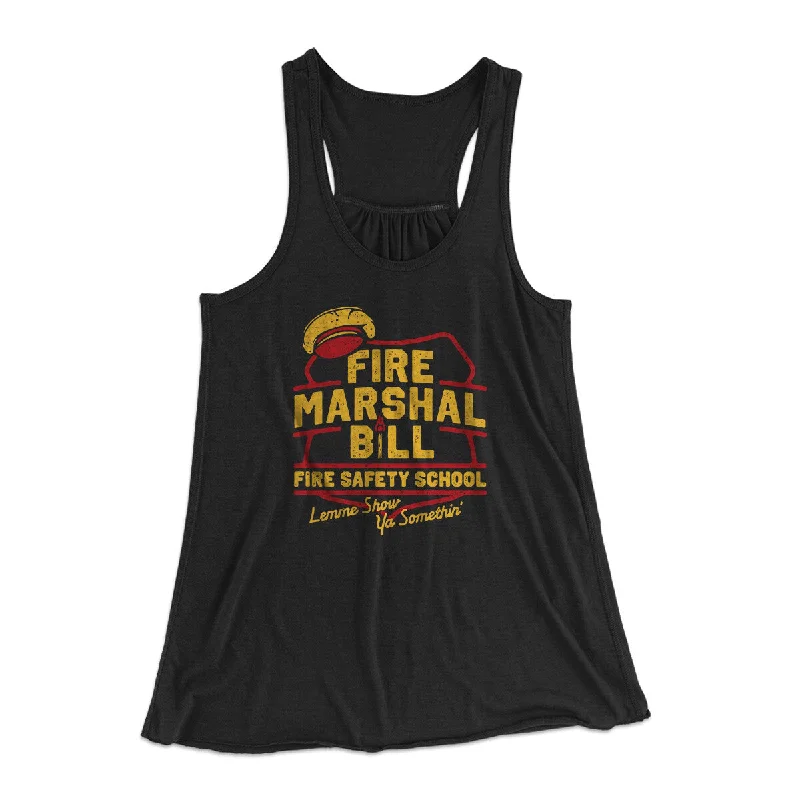Fire Marshal Bill Fire Safety School Women's Flowey Racerback Tank Top bold tank top