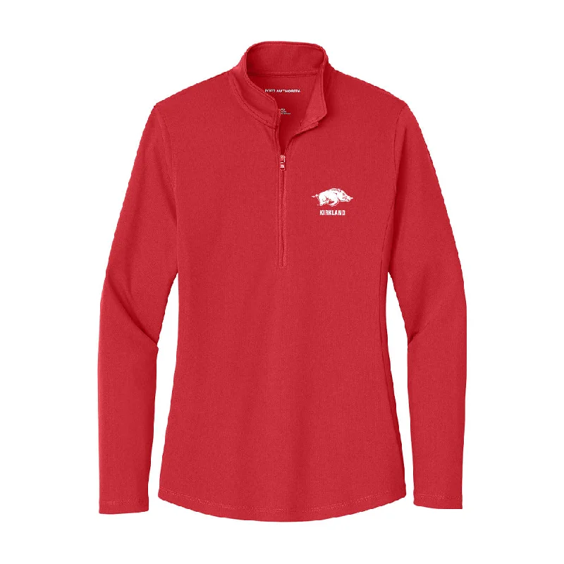 Arkansas - NCAA Women's Track & Field : Morgan Kirkland - Women's Lightweight Quarter Zip Jacket Satin Fabric Silk Fabric Chiffon Fabric Arkansas - NCAA Women's Track & Field : Morgan Kirkland - Women's Lightweight Quarter Zip Jacket Satin Fabric Silk Fabric Chiffon Fabric